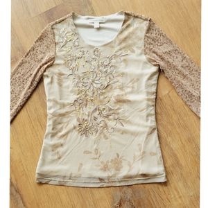 Vintage Detailed Sheer Top